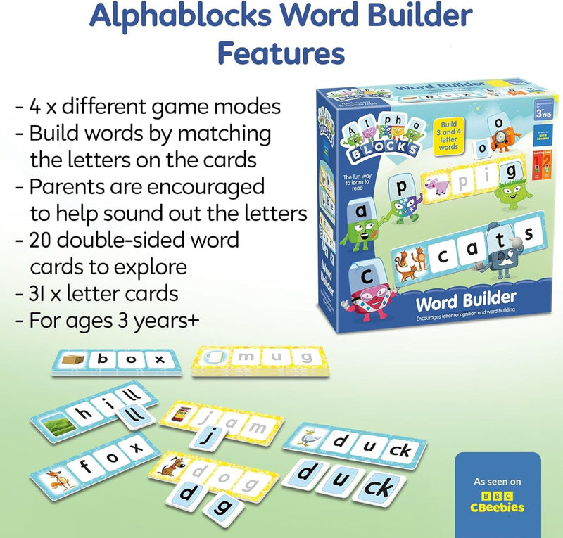 Alphablocks Word Builder (Build 3 and 4 Letter Words) By Trends UK - Ages 3+ - Educational Toys 0-5 TRENDS UK LTD