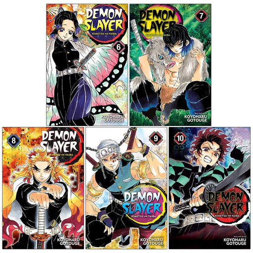 Demon Slayer: Kimetsu no Yaiba (Vol 6-10) by Koyoharu Gotouge 5 Graphic Novels Set - Ages 14+ - Paperback Graphic Novels Viz Media, LLC