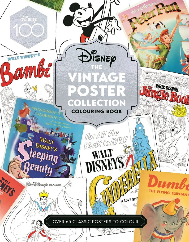 Disney The Vintage Poster Collection Colouring Book By The Walt Disney Company - Ages 5-0 - Paperback 0-5 Bonnier Books Ltd