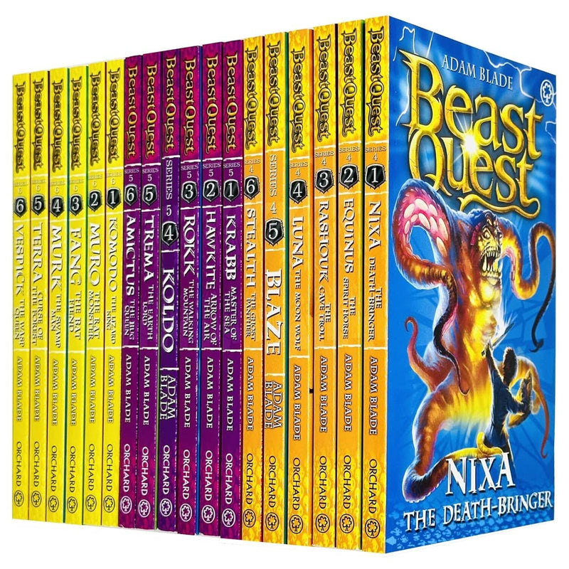 Beast Quest Series (4-6) by Adam Blade: 18 books Collection Set - Ages 7-9 - Paperback 7-9 Hachette UK