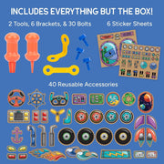 Learning Resources Boxineers Cardboard Vehicles: Transform Boxes INTO Vehicles! (Mix & Match 75+ Reusable Pieces!) - Ages 5+ - Educational Toy Educational Toys Learning Resources