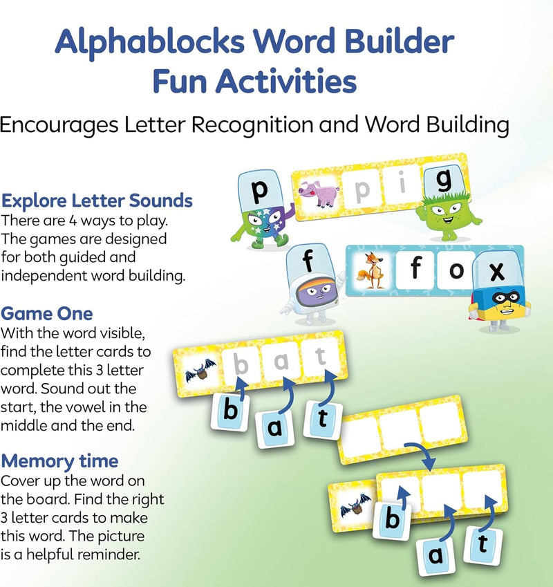 Alphablocks Word Builder (Build 3 and 4 Letter Words) By Trends UK - Ages 3+ - Educational Toys 0-5 TRENDS UK LTD