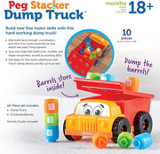Learning Resources: Tony the Peg Stacker Dump Truck: 10 Pieces - Ages 18+ Months - Educational toy Books2Door