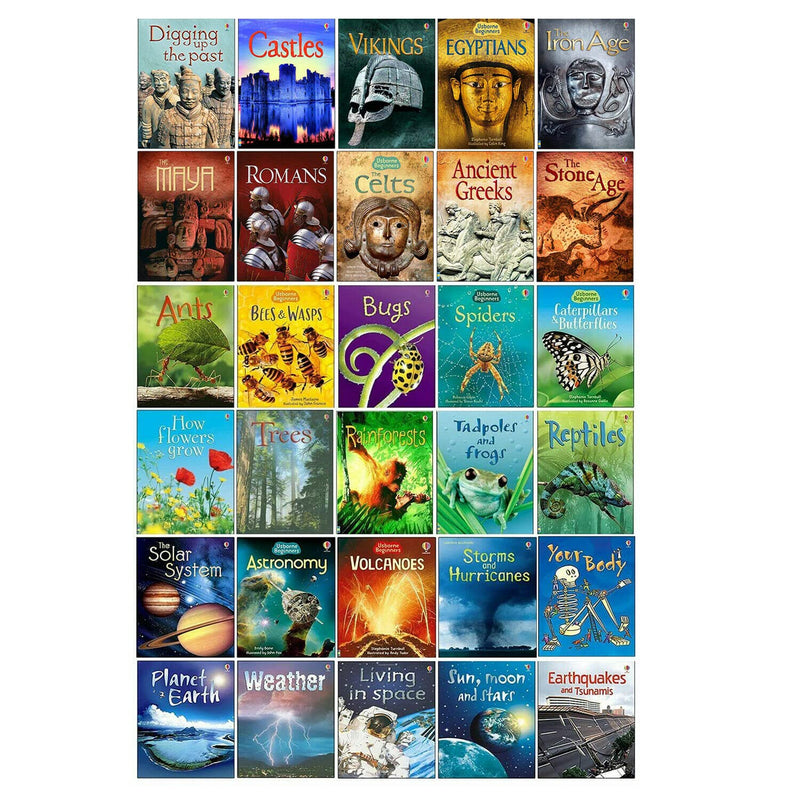 Usborne Beginners Nature, Science & History Collection 30 Books Set - Ages 4-10 - Paperback