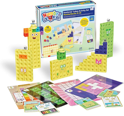 Learning Resources: Numberblocks: MathLink Cubes 31-40 Activity Set - Ages 3+ - Educational Toy 3-5 Learning Resources