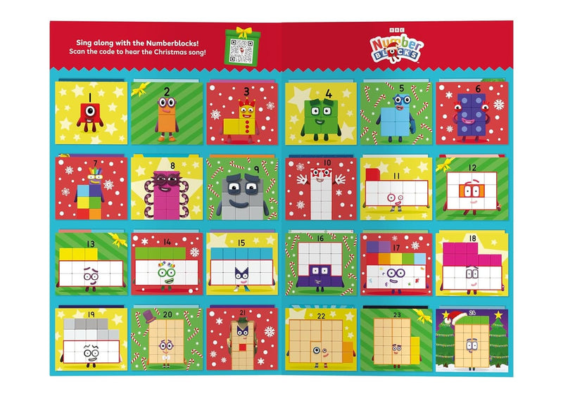 Numberblocks Advent Calendar - Countdown to Christmas 24 Story Books Collection (With sing-along Christmas song!) - Ages 3+ - Hardback 3-5 Sweet Cherry Publishing