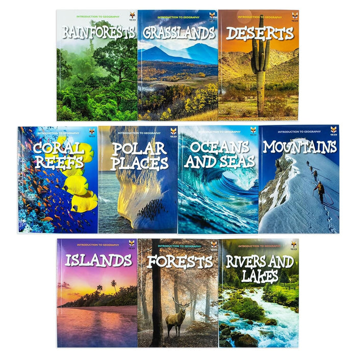 Introduction to Geography for Beginners 10 Books Collection Set - Ages 7+ - Paperback 7-9 Fox Eye Publishing