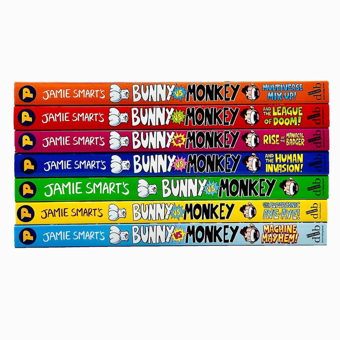 Bunny vs Monkey Series By Jamie Smart 7 Books Collection Set - Ages 7-9 - Paperback 7-9 David Fickling Books