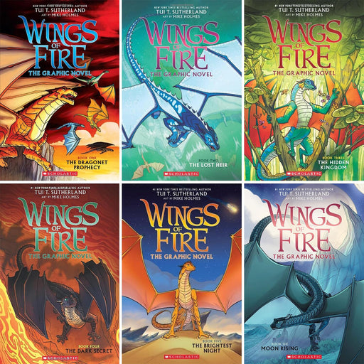 Wings of Fire The Graphic Novels By Tui T. Sutherland 6 Books Collection - Ages 8-12 - Paperback 9-14 Scholastic