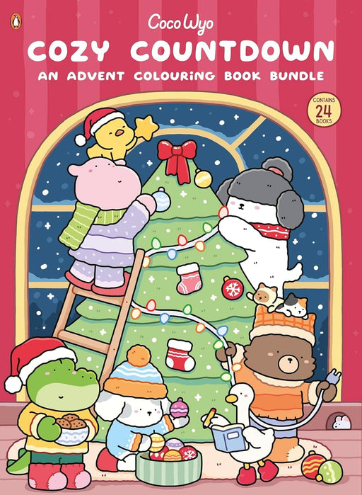 Coco Wyo: Cozy Countdown - An Advent Colouring Book Bundle (Contains 24 Books) - Ages 12+ - Paperback Books2Door