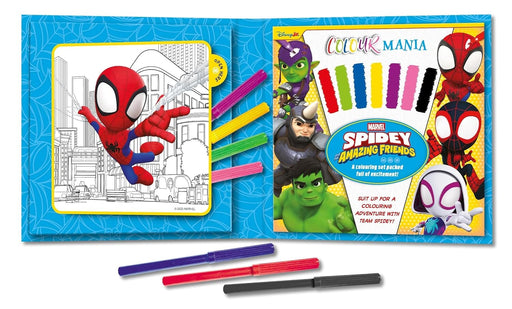 Marvel Spidey and his Amazing Friends with 7 felt-tip pens and over 30 images! - Ages 4-6 - Paperback 3-5 Autumn Publishing