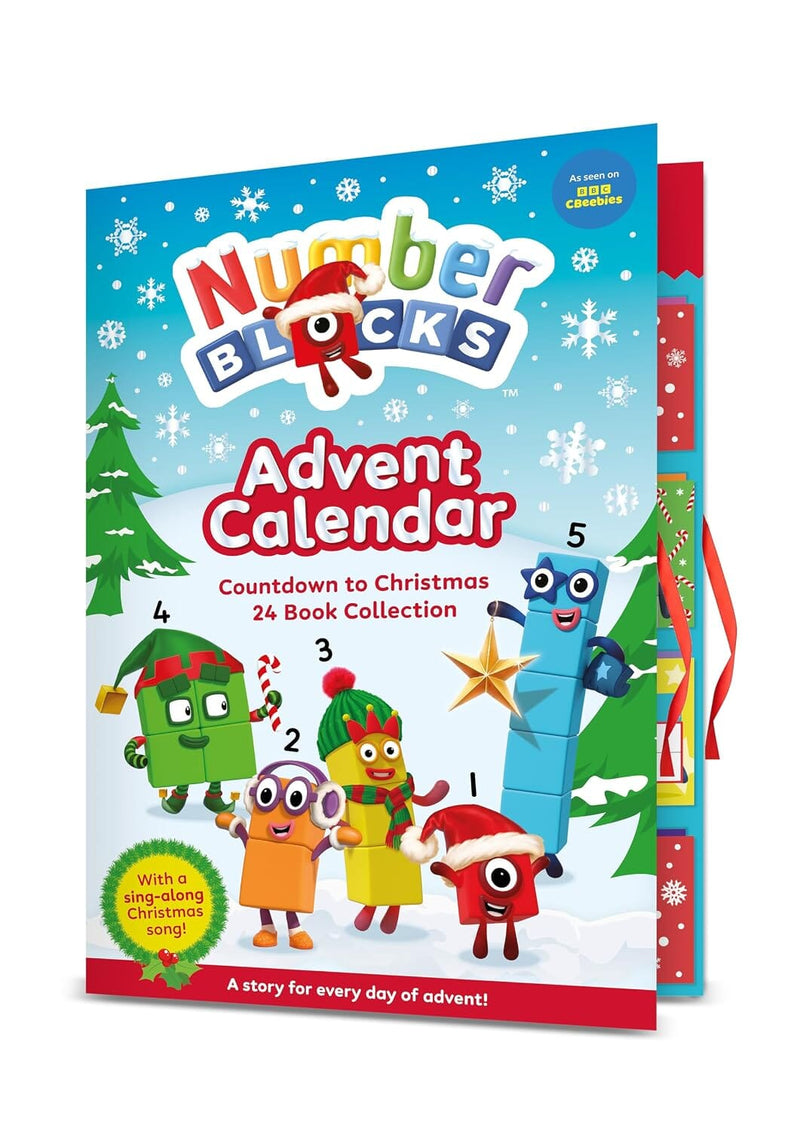 Numberblocks Advent Calendar - Countdown to Christmas 24 Story Books Collection (With sing-along Christmas song!) - Ages 3+ - Hardback 3-5 Sweet Cherry Publishing