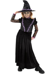 Smiffys Witch from the West Costume with Dress and Hat Kid’s Black Gothic Witch Fancy Dress Outfit 3-5 Smiffys