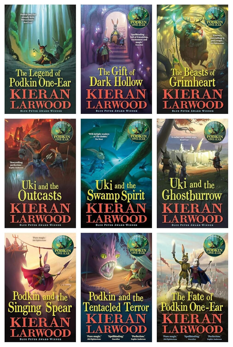 The World of Podkin One-Ear Series (Book 1-9) by Kieran Larwood 9 Books Collection Set - Ages 9-14 - Paperback 9-14 Faber & Faber