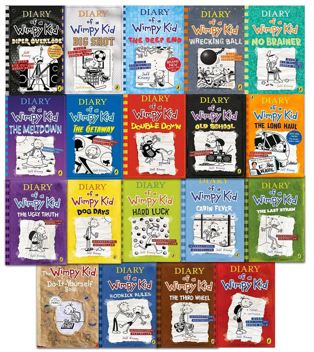 Diary of a Wimpy Kid by Jeff Kinney: 19 Books Collection Set - Ages 7-12 - Paperback B2D DEALS Penguin Random House