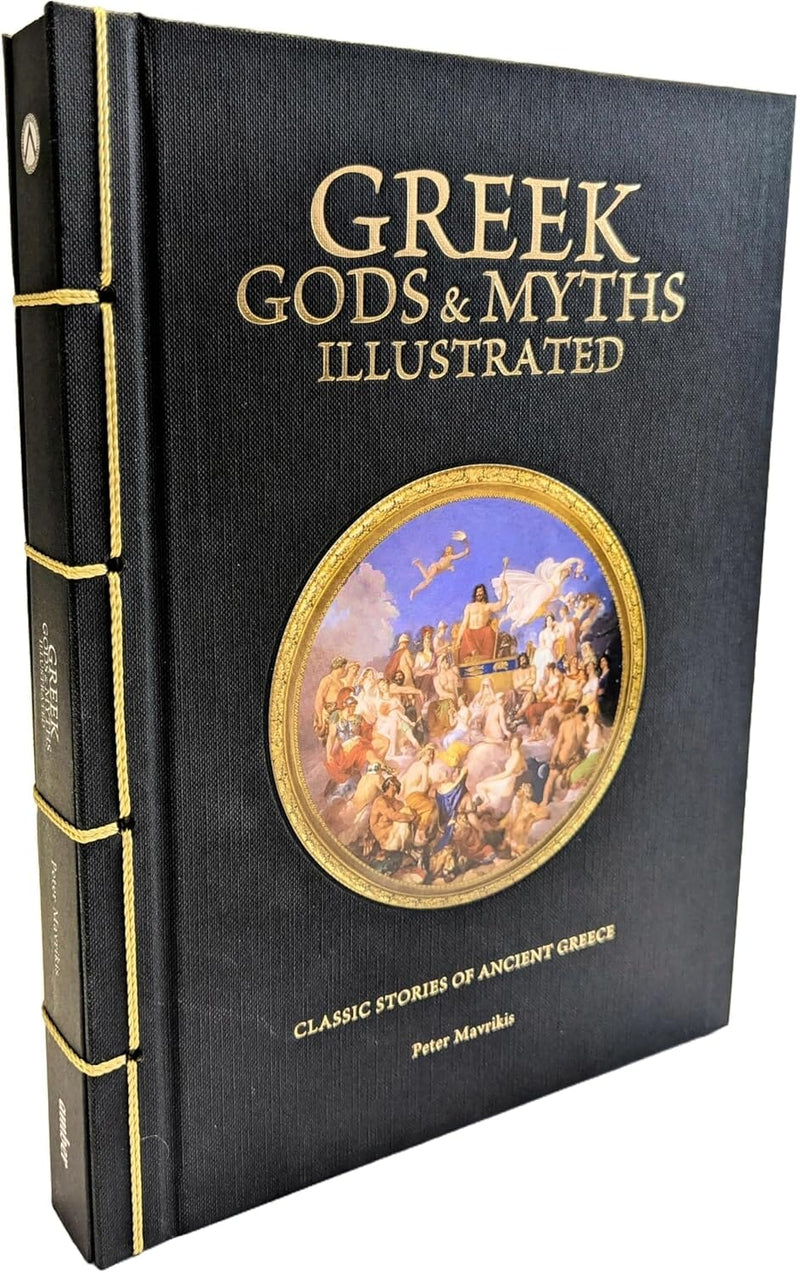 Greek Gods & Myths Illustrated: Classic Stories of Ancient Greece by Peter Mavrikis - Fiction - Chinese Bound Hardback Fiction Amber Books