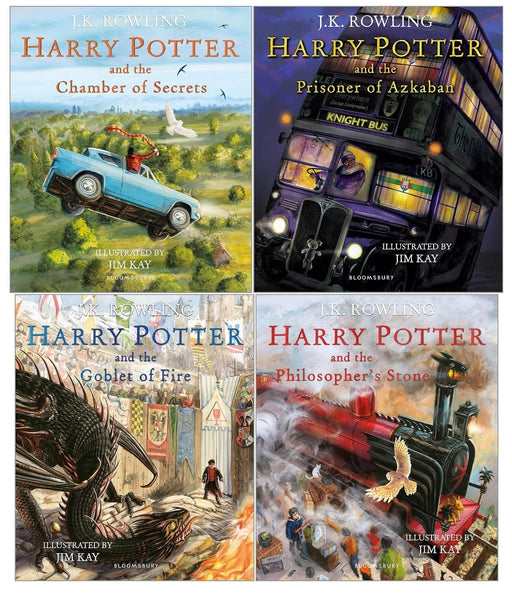 Harry Potter by J.K. Rowling Illustrated by Jim Kay 4 Books Collection Set - Ages 9+ - Paperback 9-14 Bloomsbury Publishing PLC