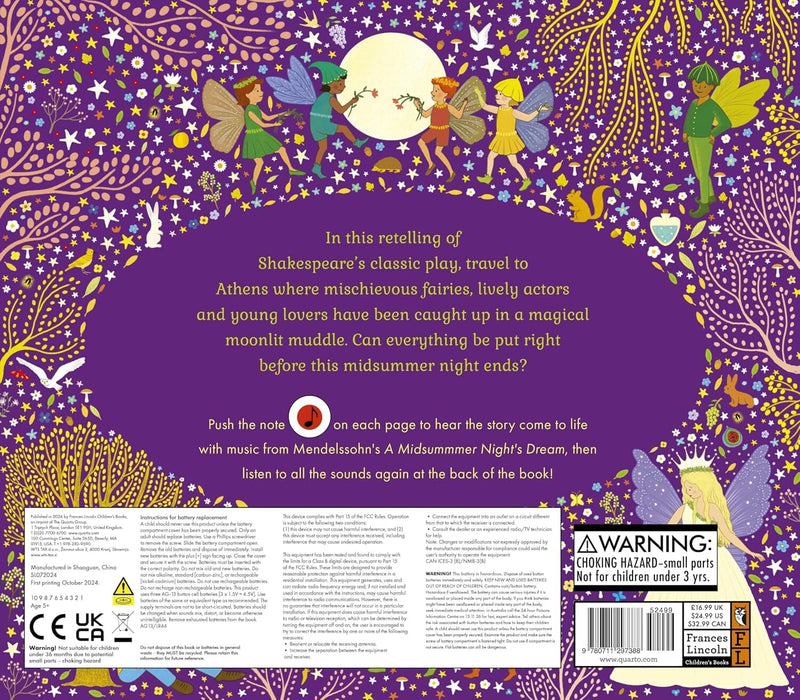 The Story Orchestra: Shakespeare's A Midsummer Night's Dream by Jessica Courtney-Tickle - Ages 3+ - Hardback 3-5 Quarto Publishing Ltd