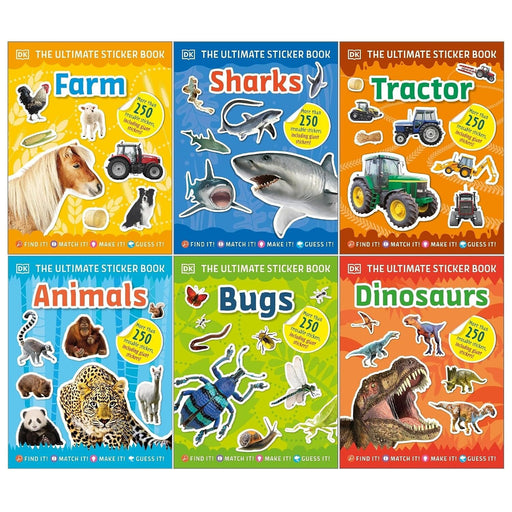 DK The Ultimate Sticker Book Series 6 Books Collection Set - Ages 5+ - Paperback 5-7 DK Children