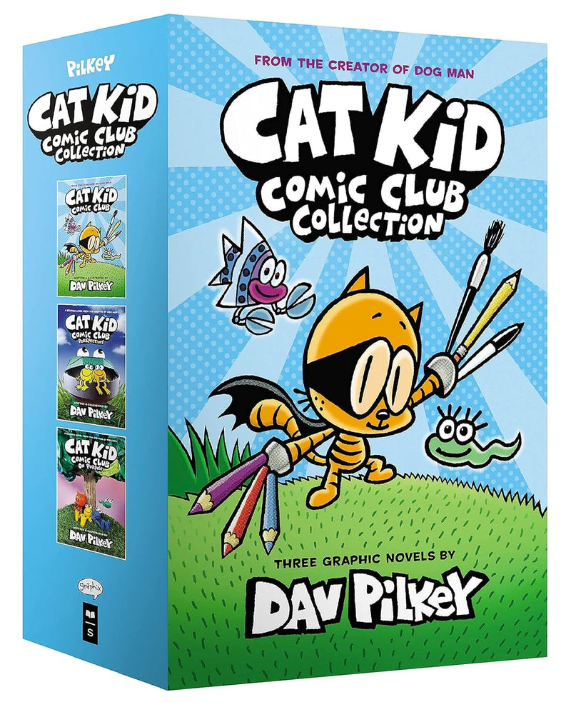 Cat Kid Comic Club by Dav Pilkey 3 Books Collection Box Set - Ages 7-12 - Hardback 7-9 Scholastic