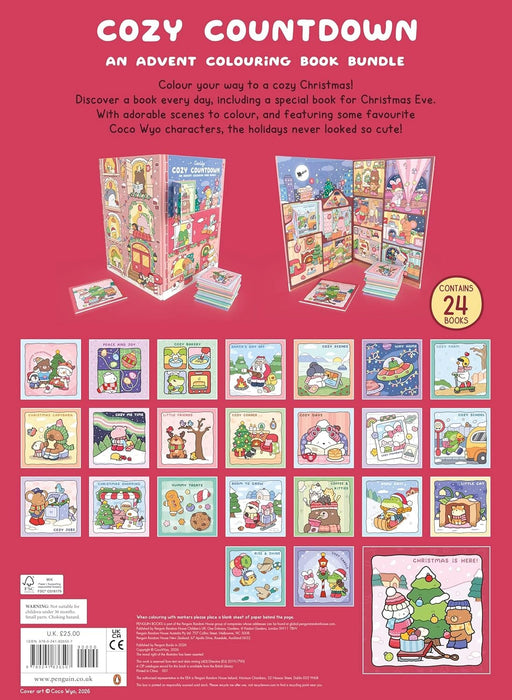 Coco Wyo: Cozy Countdown - An Advent Colouring Book Bundle (Contains 24 Books) - Ages 12+ - Paperback Books2Door