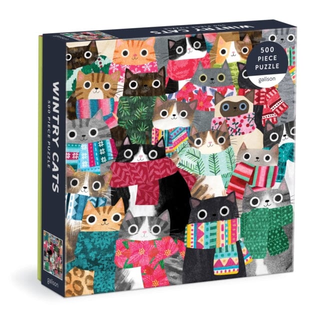 Wintry Cats 500 Piece Puzzle by Galison Extended Range Galison