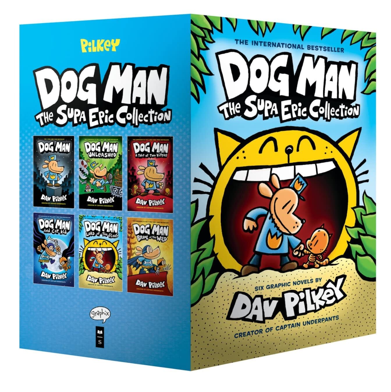 Dog Man: The Supa Epic Collection by Dav Pilkey 6 Books Box Set - Ages 7-9 - Hardback Graphic Novels Scholastic