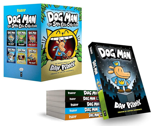 Dog Man: The Supa Epic Collection by Dav Pilkey 6 Books Box Set - Ages 7-9 - Hardback Graphic Novels Scholastic