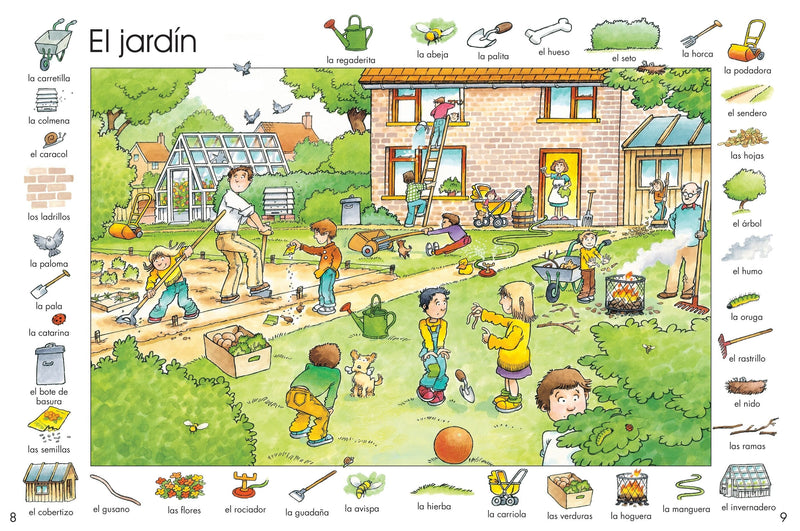 Usborne First Thousand Words In Spanish illustrated Children Book By Heather Amery - Paperback - Age 5+ Usborne Publishing Ltd