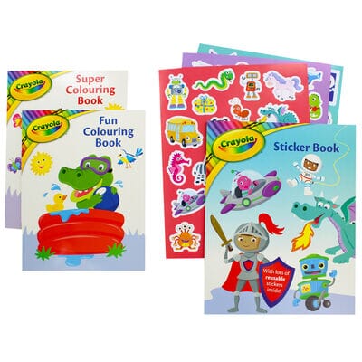 Crayola Activity Pack Colouring Books & Stickers 3 Books Collection Set - Ages 3+ - Paperback 0-5 Alligator Books