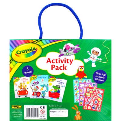 Crayola Activity Pack Colouring Books & Stickers 3 Books Collection Set - Ages 3+ - Paperback 0-5 Alligator Books