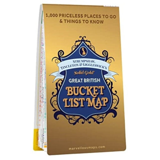 ST&G's Solid Gold Great British Bucket List Map by Extended Range Marvellous Maps