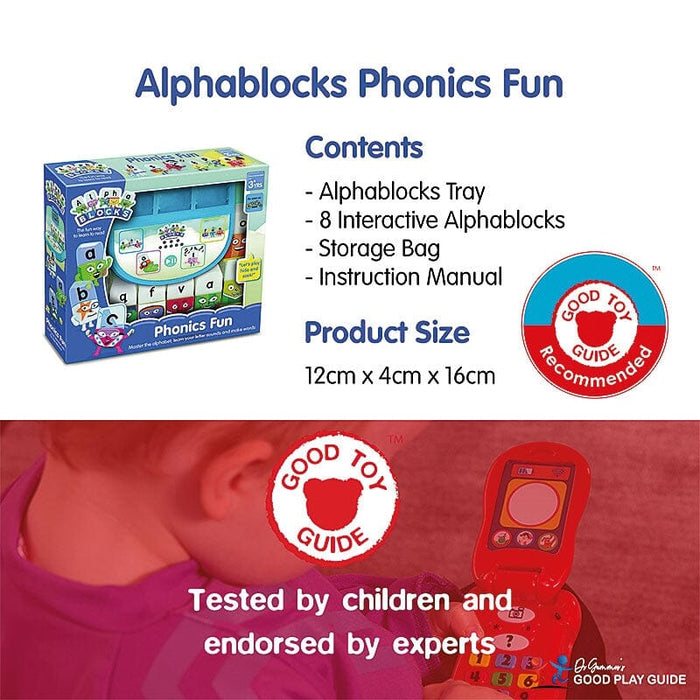 Alphablocks Phonics Fun: Learn Letter Recognition and Sounds, Spelling and Vocabulary Perfect for Interactive Play and Child Development - Ages 3+ Years 3-5 TRENDS UK LTD
