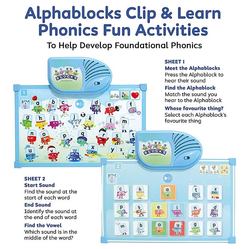 Alphablocks Clip & Learn Phonics Fun (10 Phonics Games) By Trends UK ...