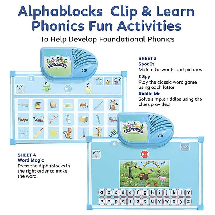 Alphablocks Clip & Learn Phonics Fun (10 Phonics Games) By Trends UK - Ages 3+ - Education Toys 0-5 TRENDS UK LTD