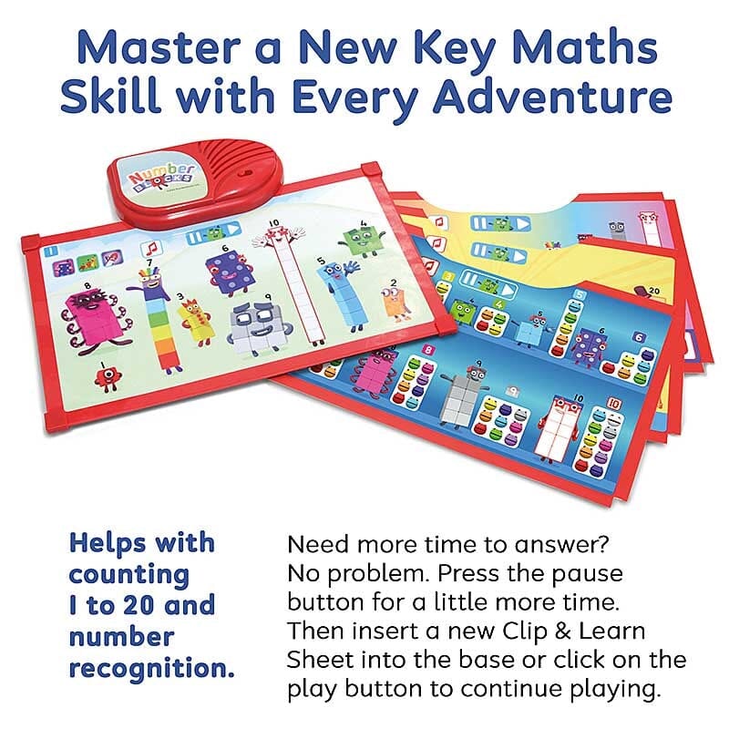 Numberblocks Clip & Learn Number Fun (12 Games) By Trends UK - Ages 3+ - Educational Toys 0-5 TRENDS UK LTD