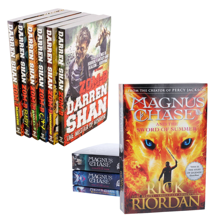 Magnus Chase & Zom-B Series: 10 Books Collection Set - Ages 9-14 - Paperback 9-14 Various