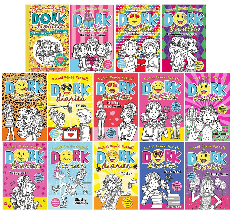 Dork Diaries Complete Series (Vol. 1-14) By Rachel Renee Russell 14 Books Collection - Ages 9-14 - Paperback 9-14 Simon & Schuster