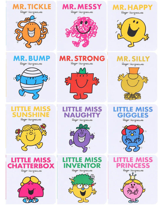 Mr. Men & Little Miss: Pocket Library by Roger Hargreaves 12 Mini Books Collection Box Set - Ages 1-5 - Board Book 0-5 HarperCollins Publishers