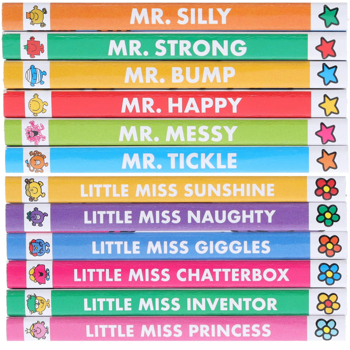 Mr. Men & Little Miss: Pocket Library by Roger Hargreaves 12 Mini Books Collection Box Set - Ages 1-5 - Board Book 0-5 HarperCollins Publishers