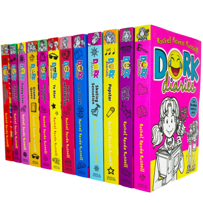 Dork Diaries Series (Vol. 1-12) By Rachel Renee Russell 12 Books Collection Set- Ages 9-14 - Paperback 9-14 Simon & Schuster