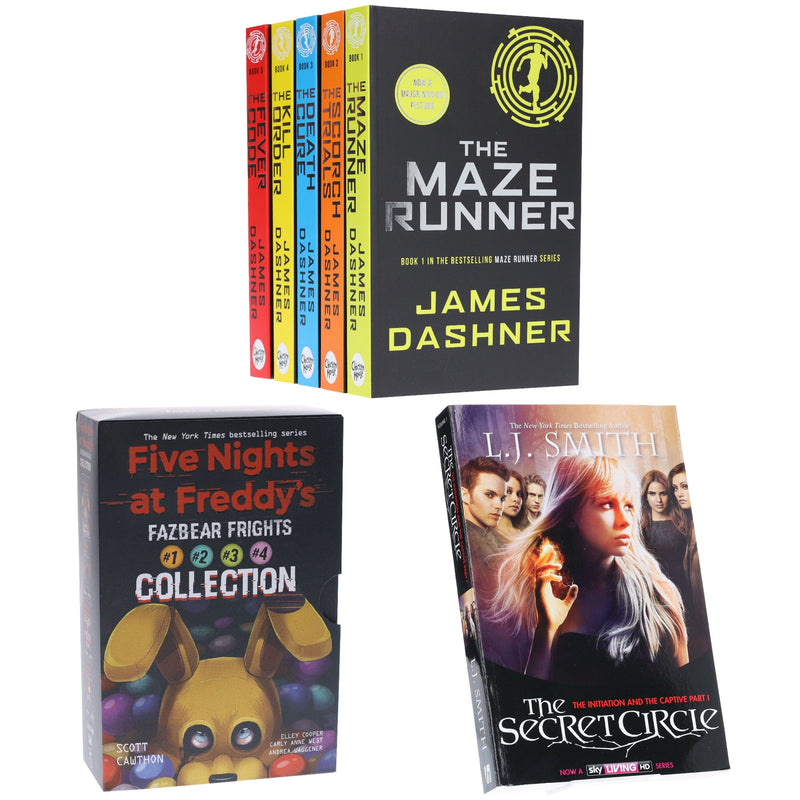The Maze Runner, Five Nights at Freddys Fazbear Frights & The Secret Circle (Part 1) Collection: 10 Books Set - Ages 11+ - Paperback Young Adult Various