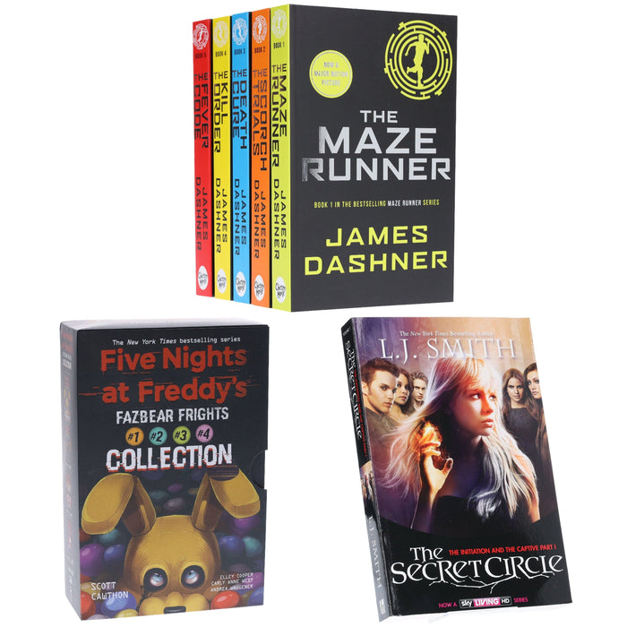 The Maze Runner, Five Nights at Freddys Fazbear Frights & The Secret Circle (Part 1) Collection: 10 Books Set - Ages 11+ - Paperback Young Adult Various