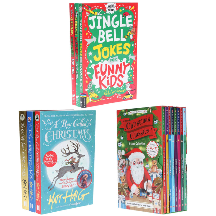 Christmas Easy Classics, Christmas Crosswords & A Boy Called Christmas: 14 Books Children’s Collection Set - Ages 7-11 - Paperback 7-9 Sweet Cherry Publishing