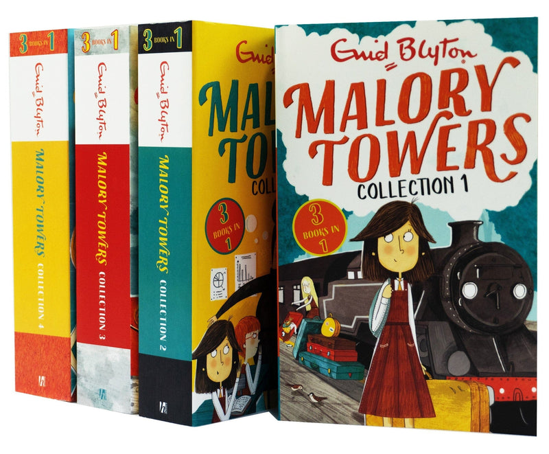 Malory Towers Collection By Enid Blyton 4 Books 12 Story - Ages 8-11 - Paperback 9-14 Hodder & Stoughton