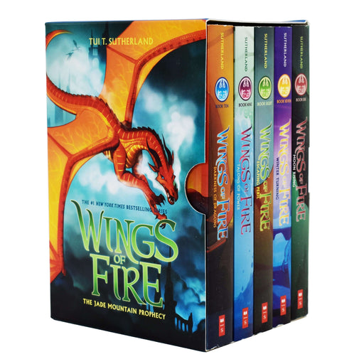 Wings of Fire The Jade Mountain Prophecy 5 Books (6-10) Box Set By Tui T. Sutherland - Ages 9-14- Paperback 9-14 Scholastic