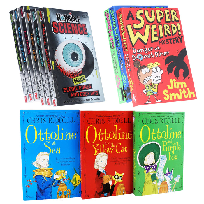 Horrible Science, A Super Weird! Mystery & Ottoline: 12 Books Collection Set - Ages 7-12 - Paperback 9-14 Scholastic