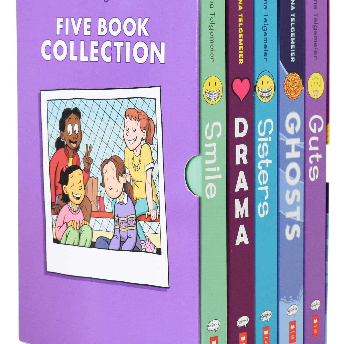 Raina Telgemeier 5 Books Collection Graphic Novels Box Set - Ages