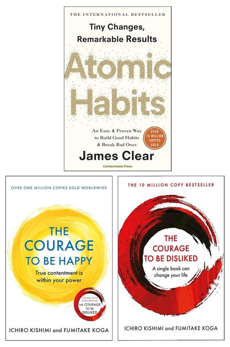The Courage to be Disliked, The Courage to be Happy & Atomic Habits 3 Book Collection Set - Non Fiction - Paperback Non-Fiction Various