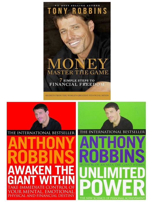 Tony Robbins Collection (Unlimited Power, Awaken The Giant Within & Money Master the Game) 3 Books Set - Non Fiction - Paperback Non-Fiction Simon & Schuster